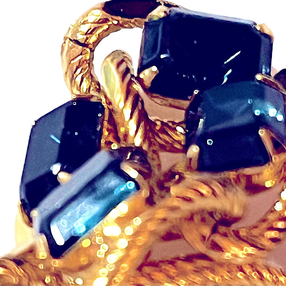 Givenchy Vintage Sapphire Crystal Rope Chain Link Necklace - Picture 6 of 15